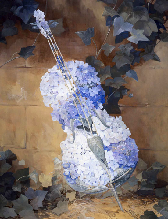 Triptych Strings - Hydrangea Viola